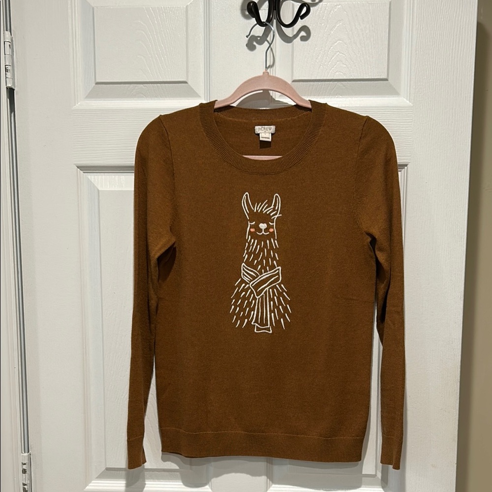J. Crew Embroidered Alpaca Sweater